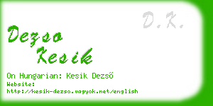 dezso kesik business card